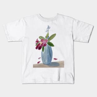 Red Flowers. Watercolor Painting Kids T-Shirt